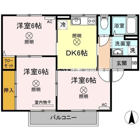 セントフランシス　Ａ棟の物件間取画像